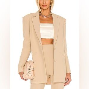 L'Academie Power Blazer in Tan